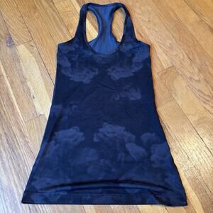 LULULEMON Women’s Active Sport Black Tank Top Racer Back Clouds XS 0 2